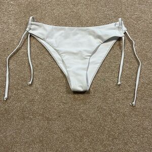 White Tie-Side Bikini Bottom